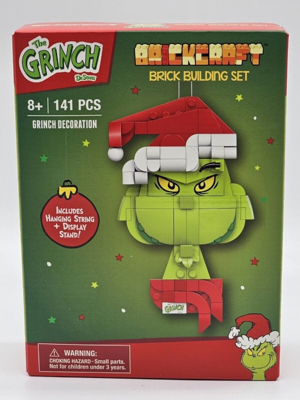 Brickcraft The Grinch Decoration Christmas Brick Building Set 141 Pc & Stand